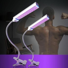 Lampe de bronzage UVA à clipser, lampe de bronzage UV réglable avec base à clipser, rotative à 360°, zone dirradiation 60 x 