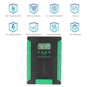 Contrôleur de Panneau Solaire MPPT avec écran LCD pour Batterie Acide 80A 