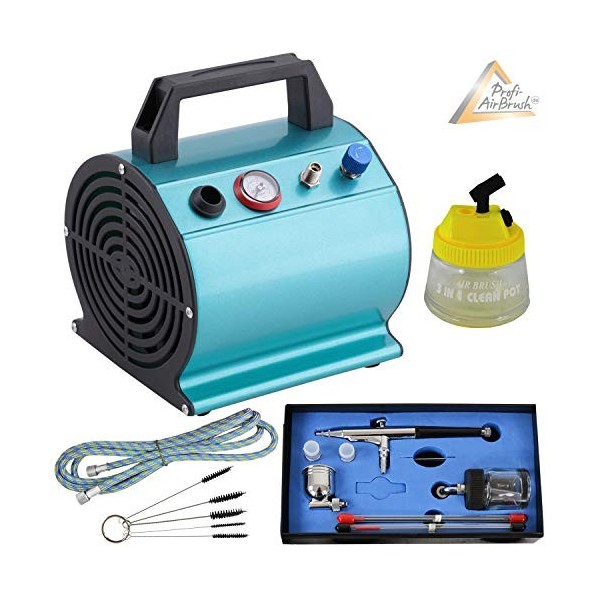 Airbrush Set Autobronzant avec compresseur aérographe Beauty Tan + Tanning de lotion pour Spray de Tanning Sunless Tan pour s