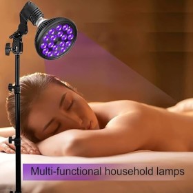 Lampe de bronzage au sol, dispositif dauto-bronzage pliable avec support réglable de 38,5 à 78,7 pouces, lumière violette de