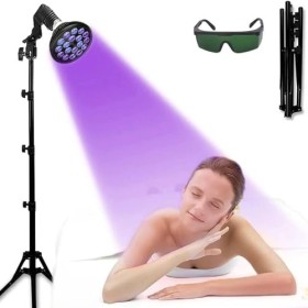 WHIPIN Lampe de Bronzage au Sol for la Maison, lumière de Bronzage, lumière Violette Naturelle de Solarium 395 nm avec lumièr