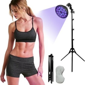 WHIPIN Lampe Ta-N-Ning, Dispositif de lumière de Solarium Pliable Ta-N-Ning avec Masque for Les Yeux, 18 pièces LED Support r