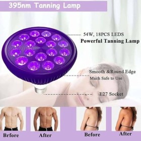 WHIPIN Lampe Ta-N-Ning, Dispositif de lumière de Solarium Pliable Ta-N-Ning avec Masque for Les Yeux, 18 pièces LED Support r