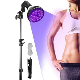 WHIPIN Lampe de Bronzage faciale Pliable, Machine faciale autobronzante 54 W avec trépied, Appareil de Bronzage Portable for 