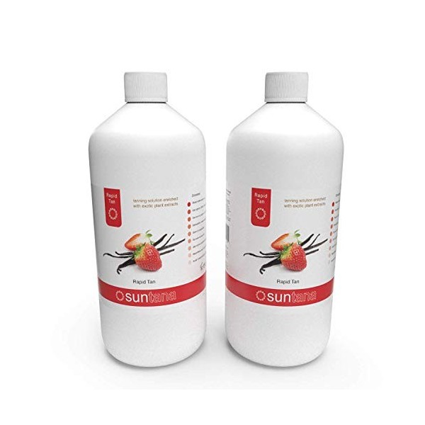 2000ml 2 X 1000ml Suntana Rapide Spray Tan Solution - Fraise & Vanille