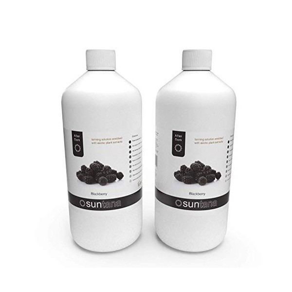 2000ml 2 X 1000ml Suntana Blackberry après Foncé 14% Dha Spray Tan Solution