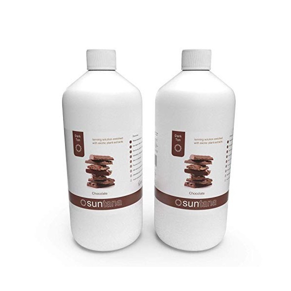 2000ml 2 X 1000ml Suntana Chocolat Foncé 12% Dha Spray Tan Solution