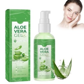 Aloe Vera Gel, Gel daloe Vera pour le Visage, Gel daloe vera pour le visage, Hydratant Visage et Corps, Calmant Après-Rasag