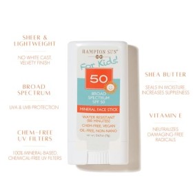 Mineral Face Stick SPF 50 by Hampton Sun for Kids - 0.67 oz Sunscreen