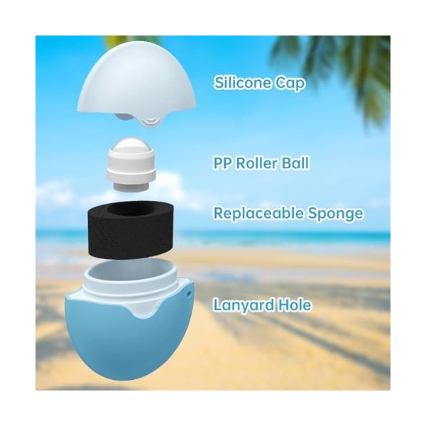 Rouleau éponge applicateur crème solaire et lotion pour enfants et adultes