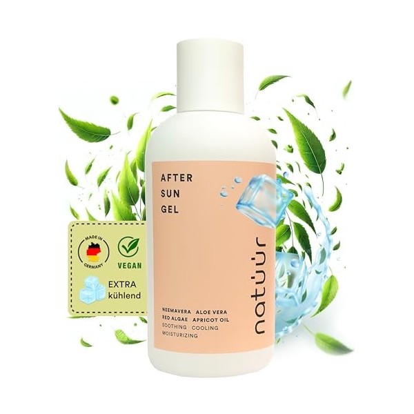 natüür GEL APRES SOLEIL - 200ml - régénère et apaise après lexposition au soleil - Ingrédients naturels - sans silicones ou 