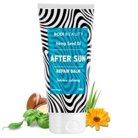 BODI BEAUTY After Sun Baume apaisant et réparateur après la plage avec Q10, vitamines A, E et D-panthénol, complexe dhuiles,
