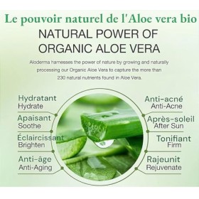 Gel à lAloe Vera Corps Visage et Mains 100% Naturel 300ml, Tout Type de Peau, Apaisant - Hydratant - Rafraichissant, Enrechi