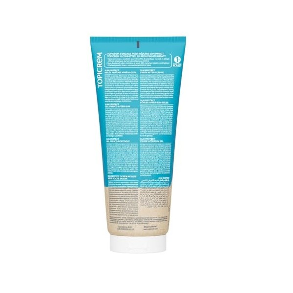 Topicrem - Sun Protect, Gelée Fraîche Après-Soleil Apaisante Visage et Corps - Hydrate 48h, Prolonge le Bronzage - Soin Solai