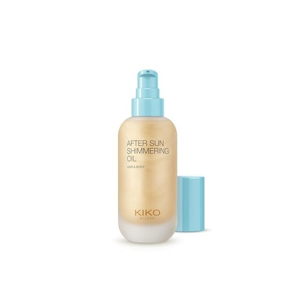 KIKO Milano After Sun Shimmering Oil, Huile Hydratante Et Illuminatrice Pour Le Corps Et Les Cheveux