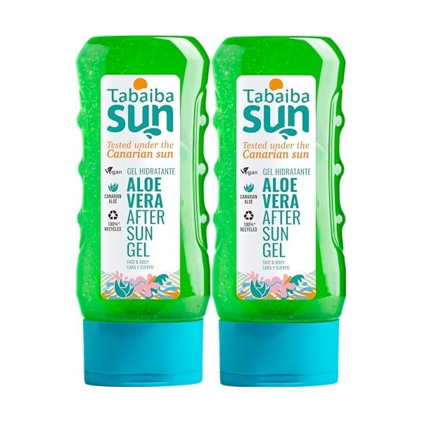 Tabaiba Sun After Sun Gel à laloe vera Lot de 2 2 x 200 ml 