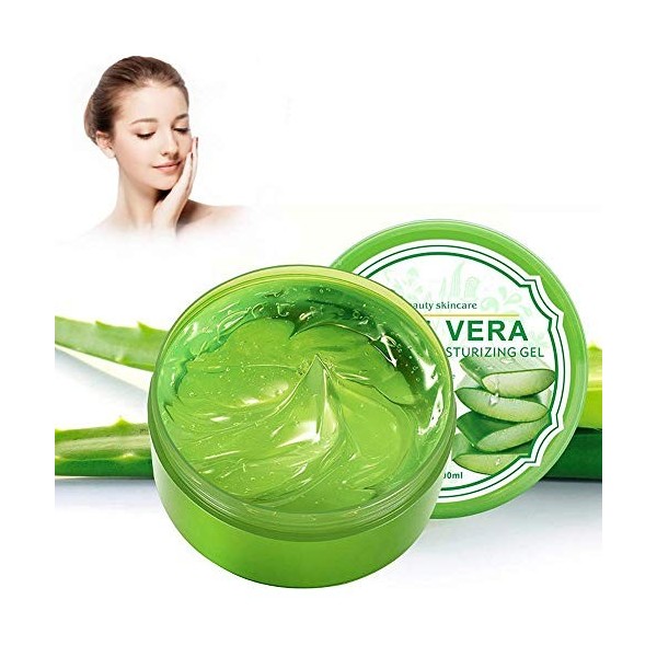 300 g de gel daloe vera bio, crème hydratante naturelle et apaisante, hydratante pour les poils du corps, soin des coups de,