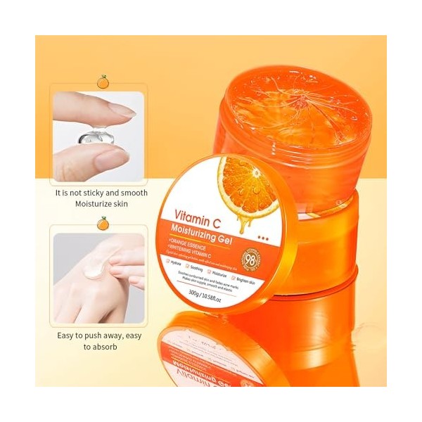 Gel Daloe Vera Avec Vitamine C, Crème Aloe Vera Visage, Gel Aloe Vera Bio, Naturel Et Hydratant Nourrissant, Gel Daloe Hydr