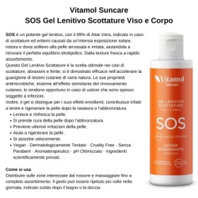 Vitamol SOS Gel apaisant visage et corps Régénérant Apaisant Rafraîchissant Hydratant Action émolliente contre les rougeurs, 