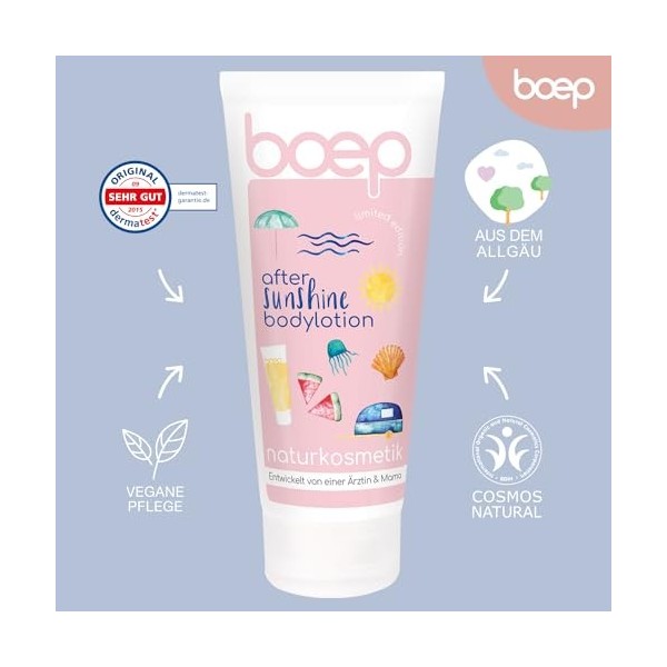 boep Lotion Après Soleil | Cosmétiques naturels Après Soleil | Végétalien et naturel | Hydratant à lhuile dolive bio & beur