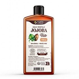 Huile de JOJOBA Bio 150 ml - Cosmos Organic - Planète au Naturel - Pure, Naturelle et Pressée à froid - Cheveux, Corps, Peau