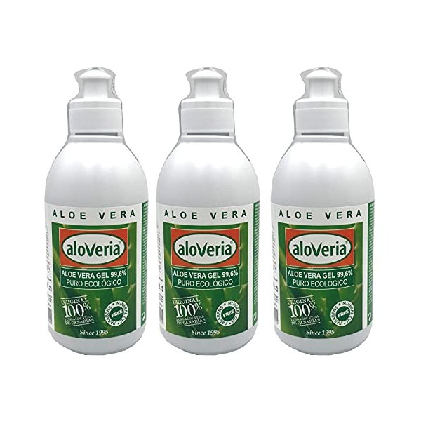 Aloveria Aloe Vera Gel Pur 250ml pressé à froid en Gran Canaria x 3 unités