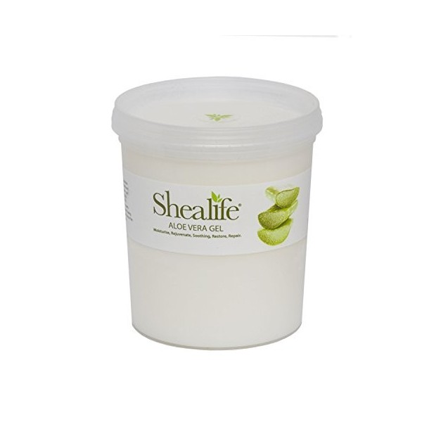 Gel daloe vera, pour hydrater et traiter les peaux sèches : hydrater, rajeunir, apaiser, restaurer, pot de 1000 ml