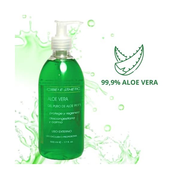 Cibelesthetic Gel 100% Pur Aloe Vera - Apaise, hydrate et régénère la peau - 500ml