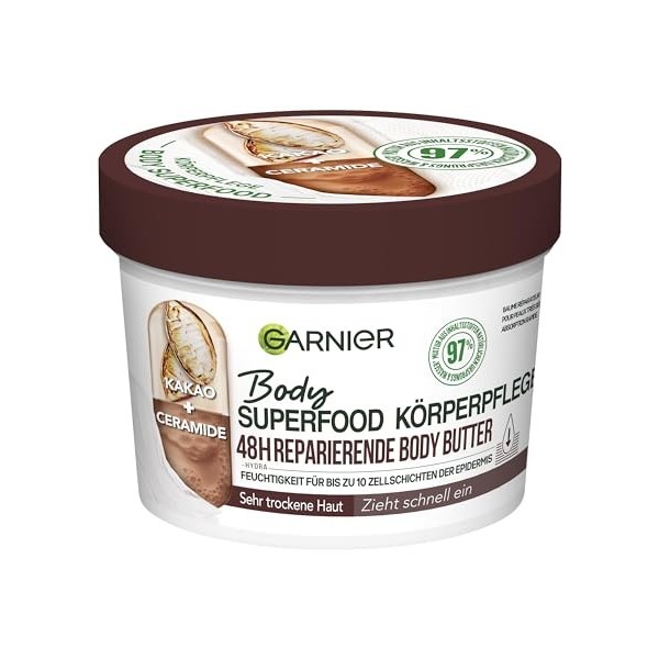 Garnier Body Superfood Cacao pour peaux très sèches 380 ml