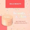 Eveline Cosmetics Beauty&Glow Beurre Corporel Anti-Cellulite au Beurre de Karité & Poivre Rose, Enrichi de 7 Vitamines Essent