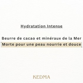 Kedma - Body Butter Lemongrass - Beurre Corporel Hydratant au Beurre de Cacao et Minéraux de la Mer Morte - Pour Peaux Sèches