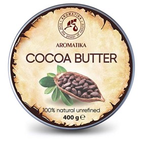 Beurre de Cacao 400g - Non Raffiné - Pur & Naturel - Beurre de Cacao pour Soins de Beauté - Hydratant pour Cheveux - Peau - L