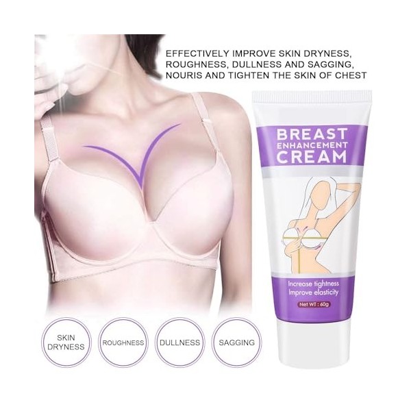 Dyceittdia 60g Crème Lifting des Seins,Crème pour Grossir les Seins élargissement,Crème Buste, Du Sein Crème Raffermissante P
