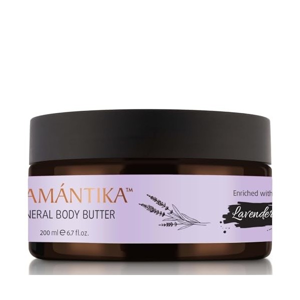 SEAMANTIKA - Beurre Corporel Minéral à la Lavande - Hydratation Intense et Apaisante - pour Peaux Sèches, Sensibles - Enrichi