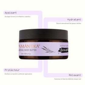 SEAMANTIKA - Beurre Corporel Minéral à la Lavande - Hydratation Intense et Apaisante - pour Peaux Sèches, Sensibles - Enrichi