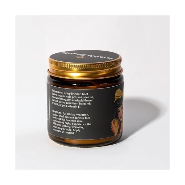 Hydratant Pour Le Visage De Suif, Peau De Bœuf De Bœuf, Crème Hydratante Entièrement Utile, Zones Sensibles, Peau Extrêmement