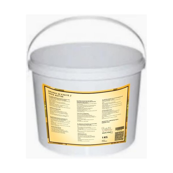 Mami Mady - Beurre de Karité végan Bio,100% pur et Naturel, non Rafiné 1kg
