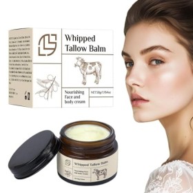Whipped Beef Tallow For Skin 1.76 OZ Beef Tallow Honey Balm, Deeply Nourishing Organic Grass Fed Tallow Balm, Suif De Bœuf Po
