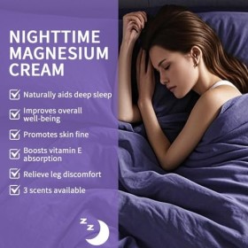 Crème Au Magnésium Pour Dormir - Crème De Soulagement Naturelle Au Magnésium - Apaise Les Muscles Et Améliore Le Sommeil, Hui