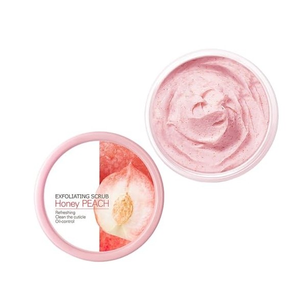 Peach Body Scrub,Natural Body Cleaning Scrub | Body Care Scrub, Natural Scrub For Men Women, Organic Scented Shower Scrub