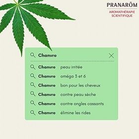 Pranarôm Huile Végétale de Chanvre Bio Eco Naturellement Nourrissante 50 ml