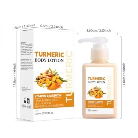 Rostblant Lotion pour le corps au curcuma, Lotion éclaircissante pour le corps, Crème hydratante et éclaircissante pour le co