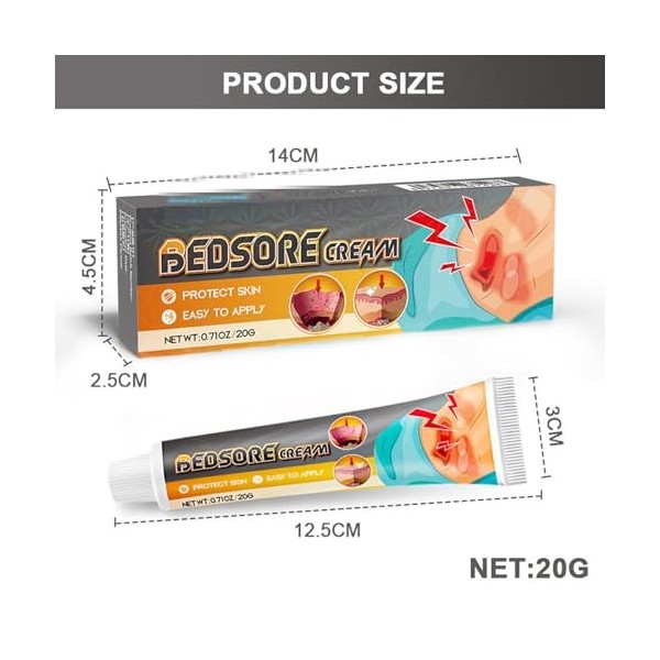 Crèmes pour le Corps,Crème Contre les Escarres,Soins de la Peau Sains,20g