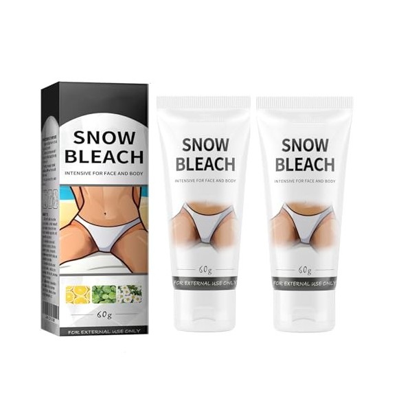 Blanchiment de neige Crème Éclaircissante pour Peau,Crème blanchissante pour les aisselles,crème blanchissante pour les parti