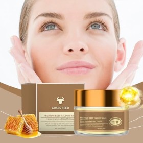 2PCS Beef Tallow Cream pour Les Soins de la Peau du Visage et du Corps, Crème De Suif De Bœuf Bio, Cème Hydratante Réparatric