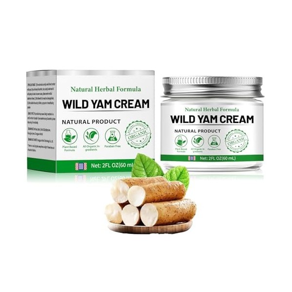 Crème Digname Sauvage,Wild Yam Moisturizing Cream,Wild Yam Cream for Hormone Balance,Menopause Relief Wild Yam Cream for Wom