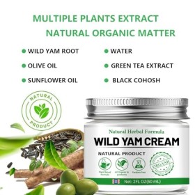 Crème Digname Sauvage,Wild Yam Moisturizing Cream,Wild Yam Cream for Hormone Balance,Menopause Relief Wild Yam Cream for Wom