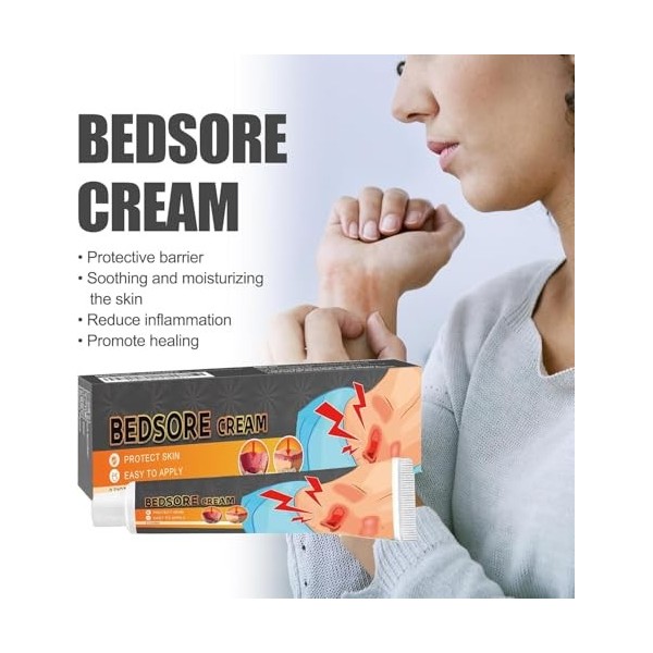 KOAHDE Crème Cicatrisante Contre les Escarres,Crème de Traitement des Escarres,Crème Apaisante Contre les Escarres,Pommade Co