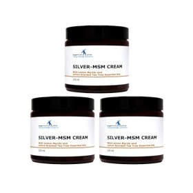 Crème Argent-MSM aux Huiles Essentielles de Myrte Citronnée et Tea Tree Citronné - 3 x 120 ml