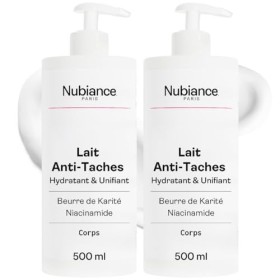 NUBIANCE - Lait Corps Éclaircissant et Réparateur, HRB-3 Anti-Taches et Hydratation Intense - Combat l’Hyperpigmentation, 2x5